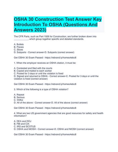 how hard is osha 30 test|osha 30 test answers 2022.